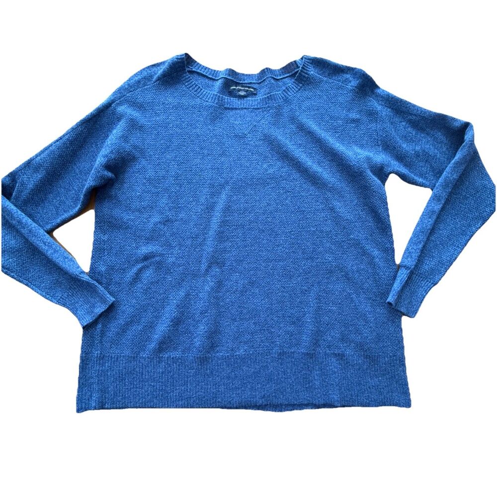 NEW American Eagle Men's Size M Pullover Sweater Crew Neck Classic Fit blue
